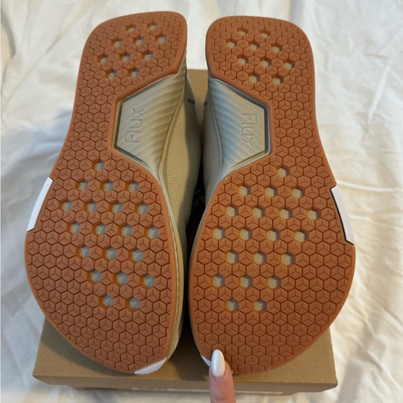 Never worn sand color flex shoes know for the wide toe box and zero drop sole - Picture 3 of 4